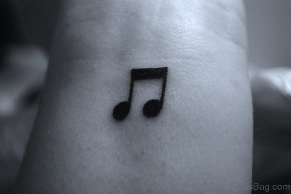 Music Note Tattoo On Wrist