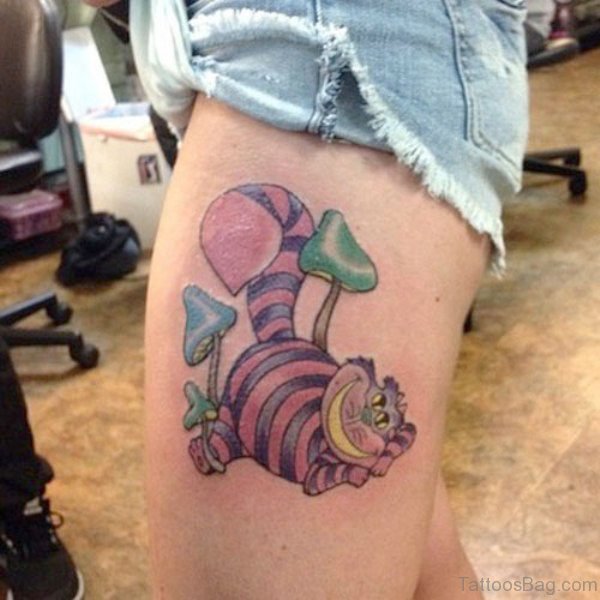 Naughty Cat Cartoon Tattoo