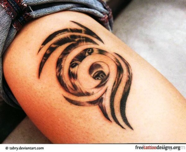 Nice Alpha Wolf Tattoo Design