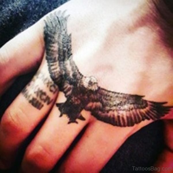 Nice Eagle Tattoo On Hand
