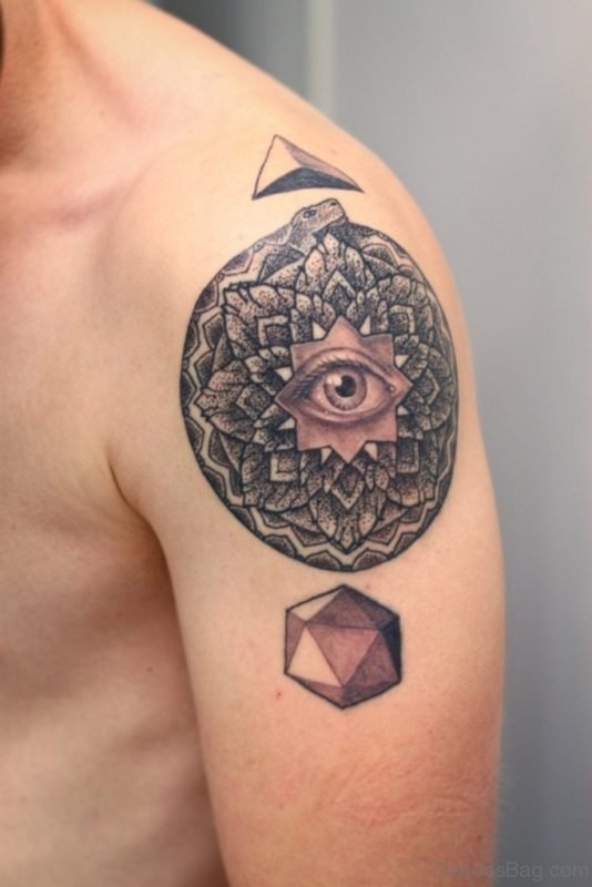 Nice Eye Tattoo On Shoulder