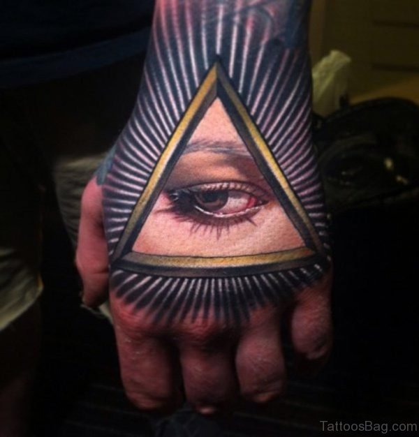 Nice Eye Tattoo on Hand