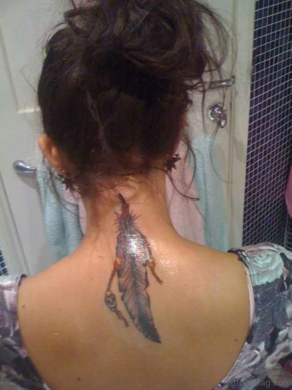 Nice Looking Feather Tattoo