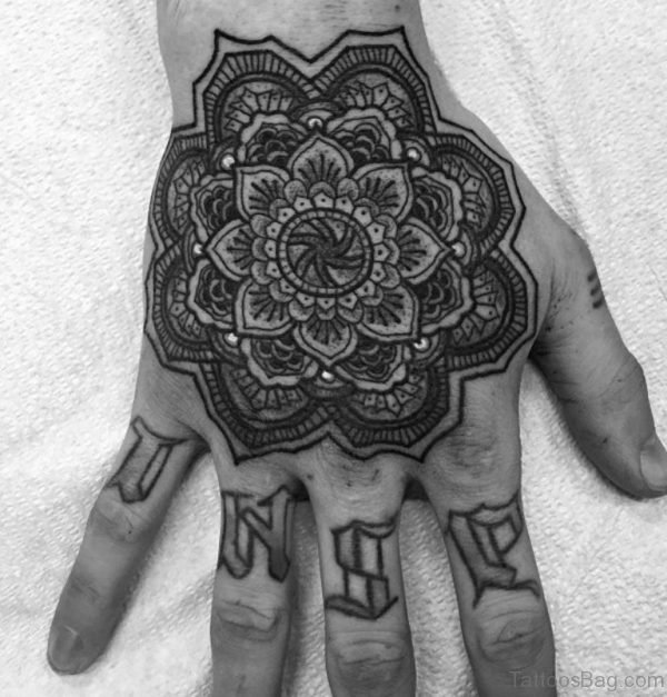 Nice Mandala Tattoo Design On Hand