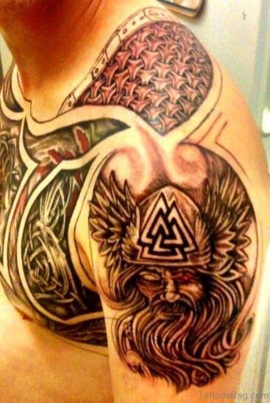 Nice Nordic Shoulder Tattoo
