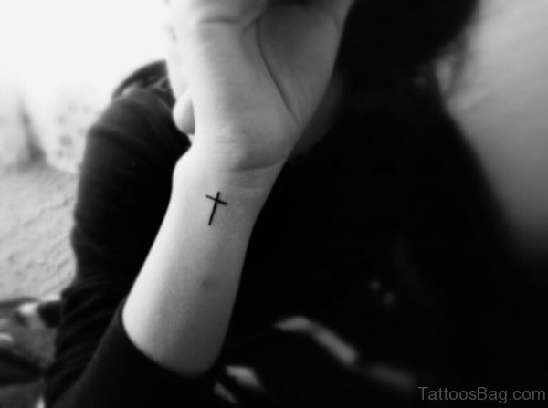 Cross Tattoo On Wrist