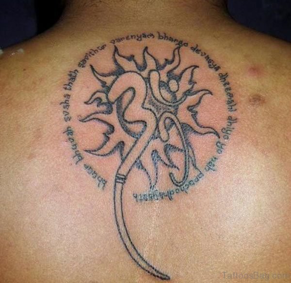Om Tattoo On Back
