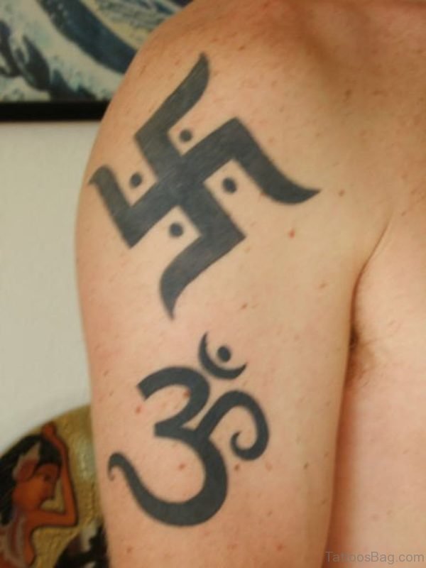 Om Tattoo On Shoulder