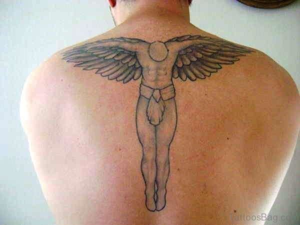 Outline Angel Tattoo Design