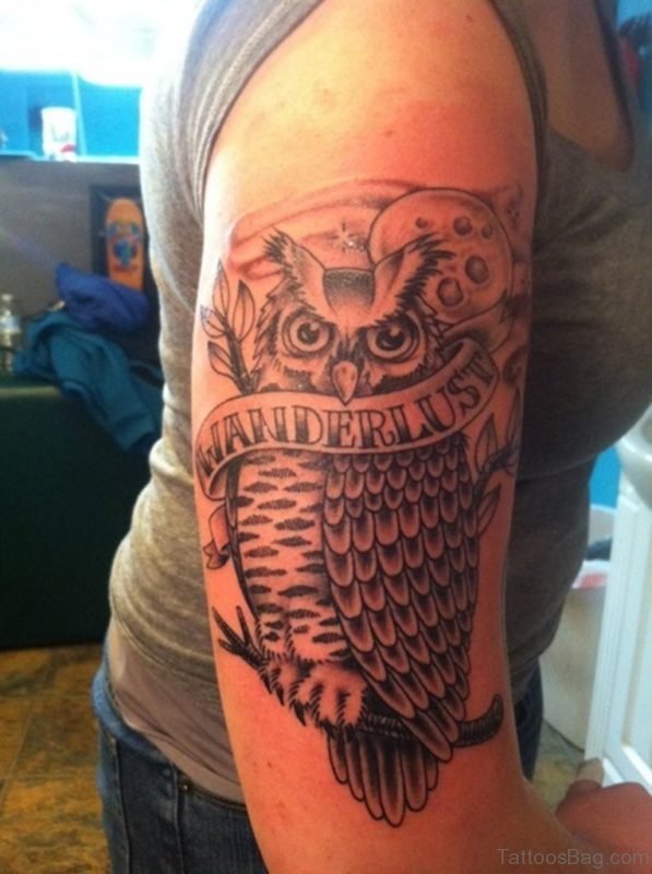 Owl Tattoo Design On Arm 