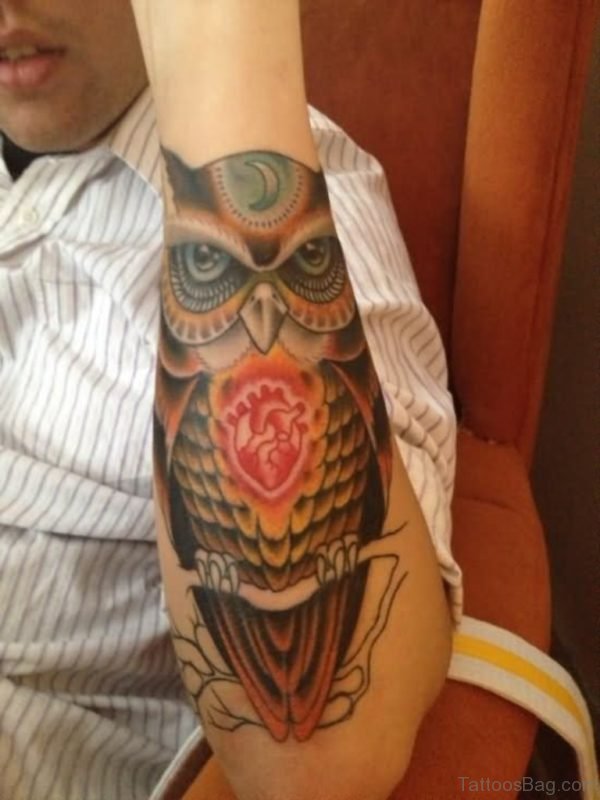 Owl Tattoo Design On Arm 