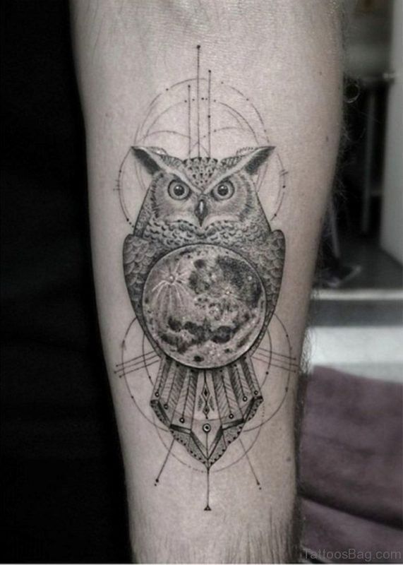 Owl Tattoo On Arm 
