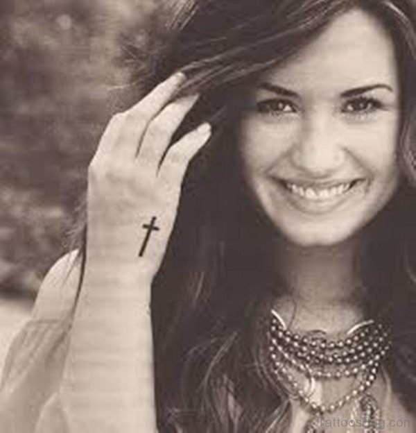 Perfect Cross Tattoo On Hand