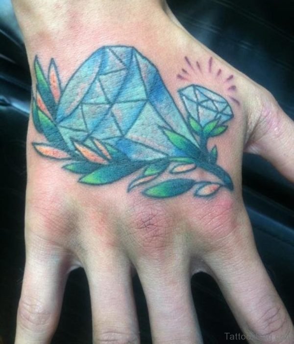 Perfect Diamond Tattoo On Hand