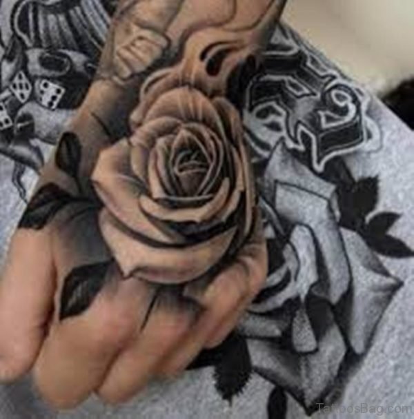 Perfect Rose Tattoo On Hand