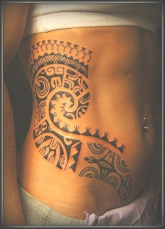 Perfect Tribal Tattoo For Stomach
