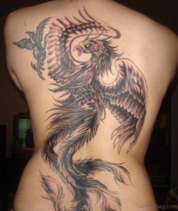 Phoenix Tattoo On Back