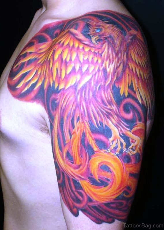 Phoenix Tattoo On Shoulder