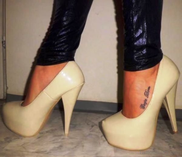 Picture Of Carpe Diem Tattoo On Foot