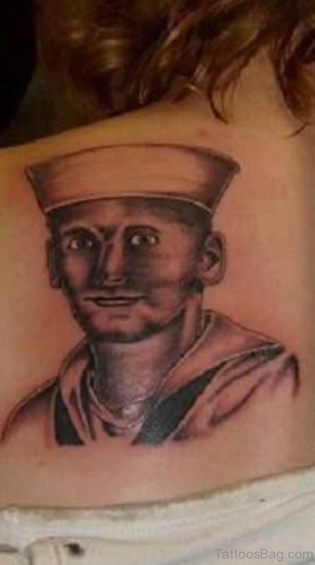 Portrait Tattoo On Nape