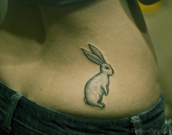 Rabbit Tattoo On Waist