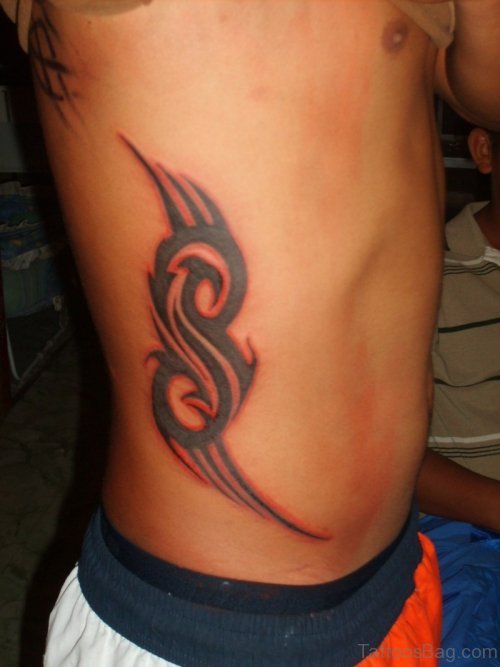 Red And Black Tribal Tattoo