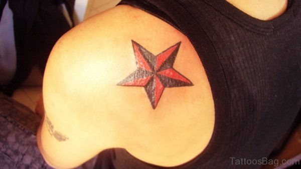 Red Star Nautical Tattoo Design