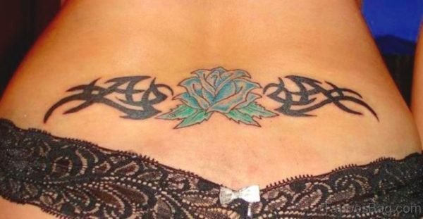 Rose And Tribal Tattoo