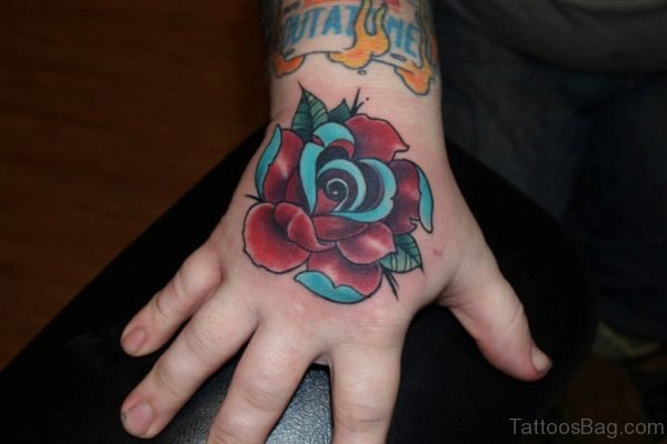 Rose Tattoo Design On Hand