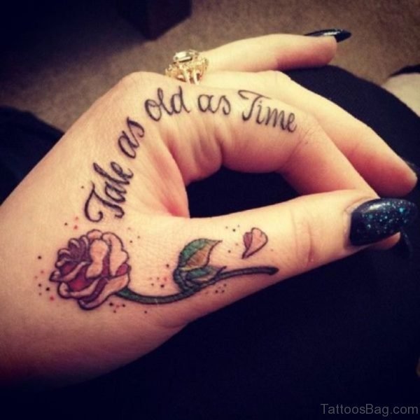 Rose Tattoo On Hand