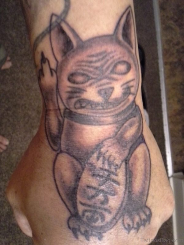 Scary Cat Tattoo