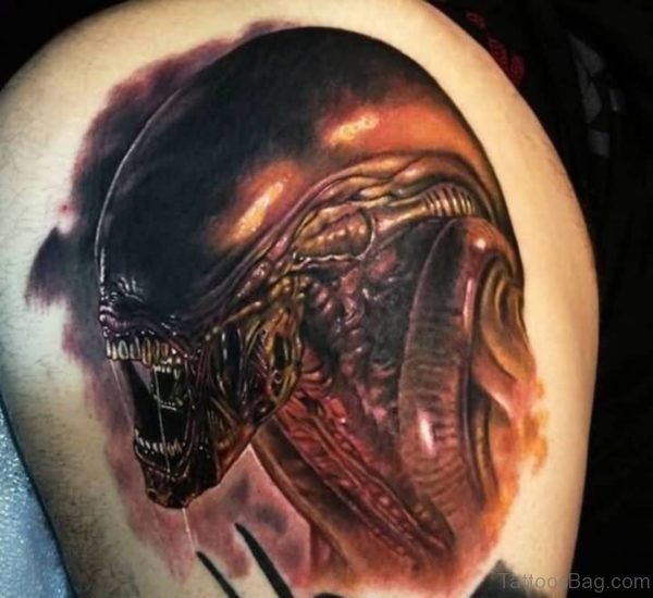 Scary Alien Tattoo