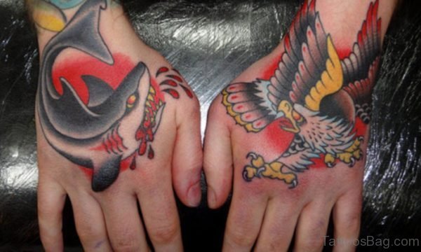 Shark And Eagle Tattoo