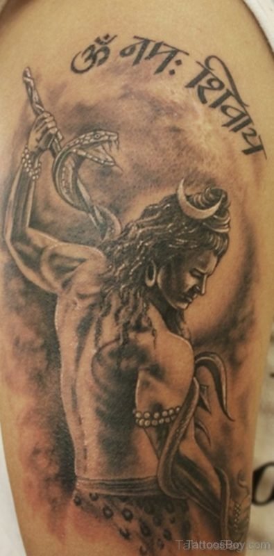 Shiva Tattoo design On Shoulder