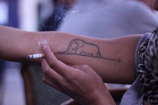 Simple Elephant Tattoo Design