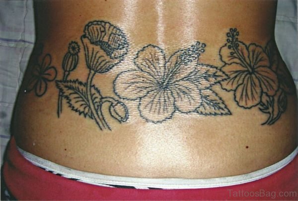 Simple Flowers on Lower Back