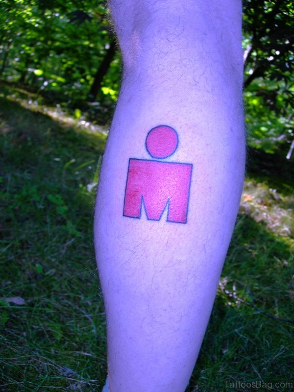 Simple Tattoo Design On Calf
