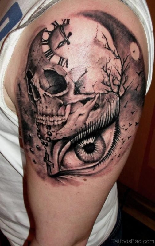 Skull And Eye Tattoo