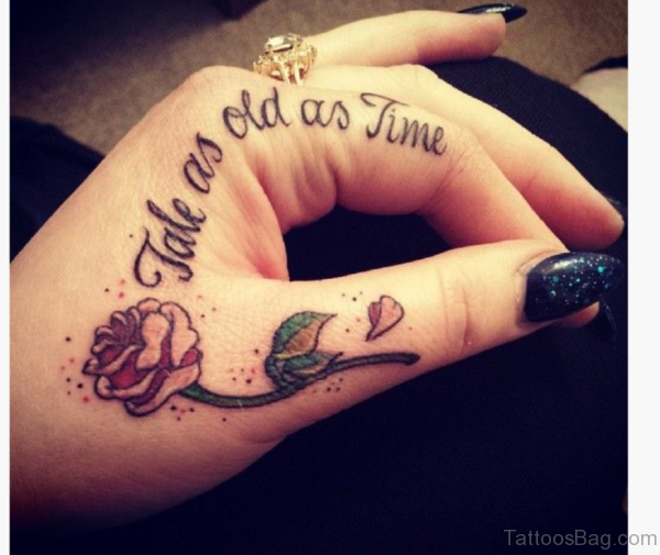 Small Flower Tattoo On Hand