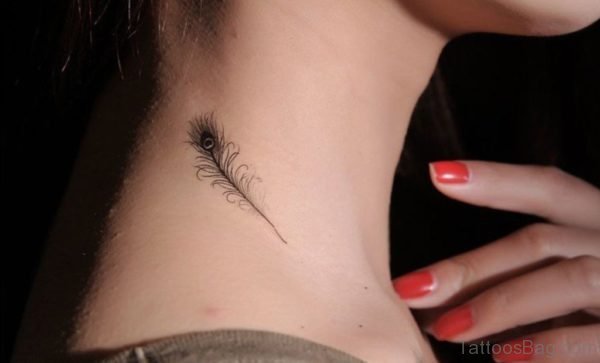 Small Peacock Feather Tattoo