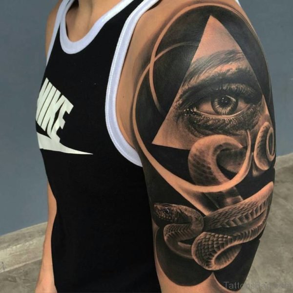 Snake And Eye Tattoo