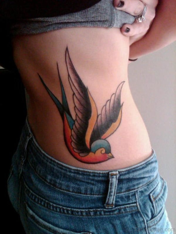 Sparrow Tattoo For Waist