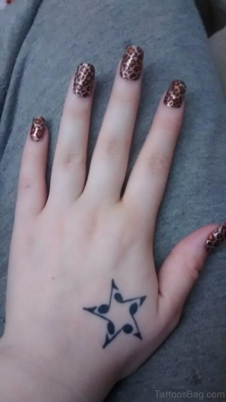 Star Tattoo Design On Hand