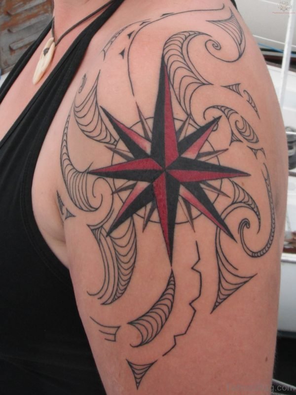 Star Tattoo Design On Shoulder