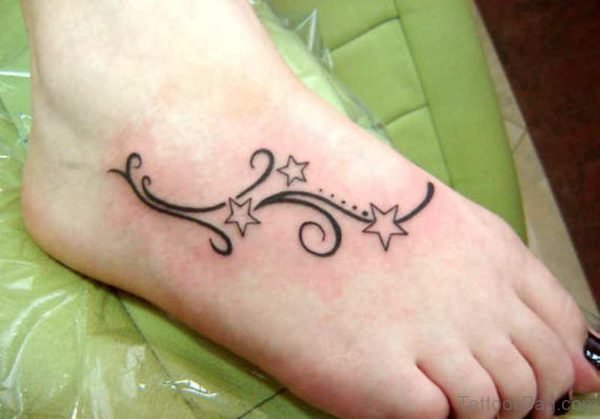 Star Tattoo On Foot 1