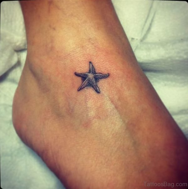 Starfish Tattoo On Foot