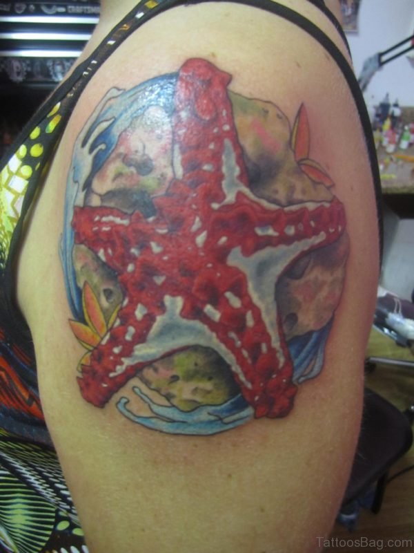 Starfish Tattoo On Shoulder 