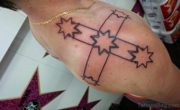 Stars Tattoo On Shoulder