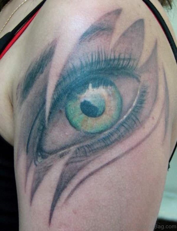 Eye Tattoo On Shoulder