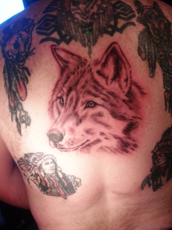 Stupendous Alpha Wolf Tattoo On Chest